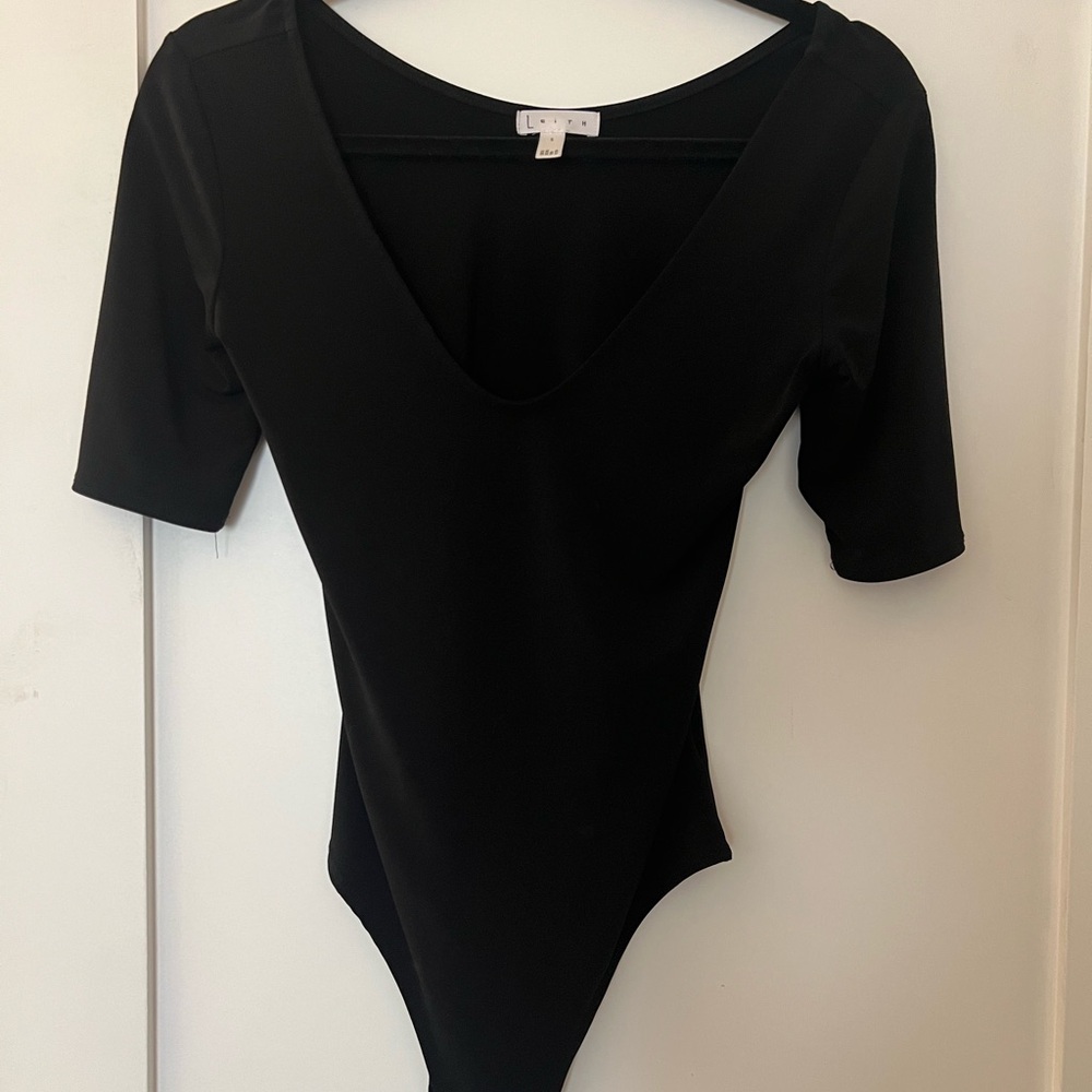 Leith Classic Black Bodysuit